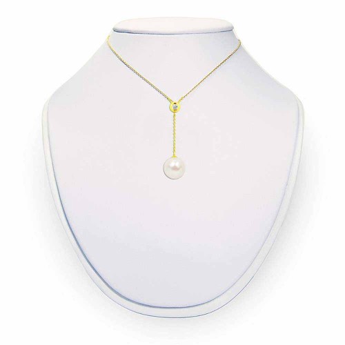 Sósvízi gyöngy lógós nyakék - gyémánttal