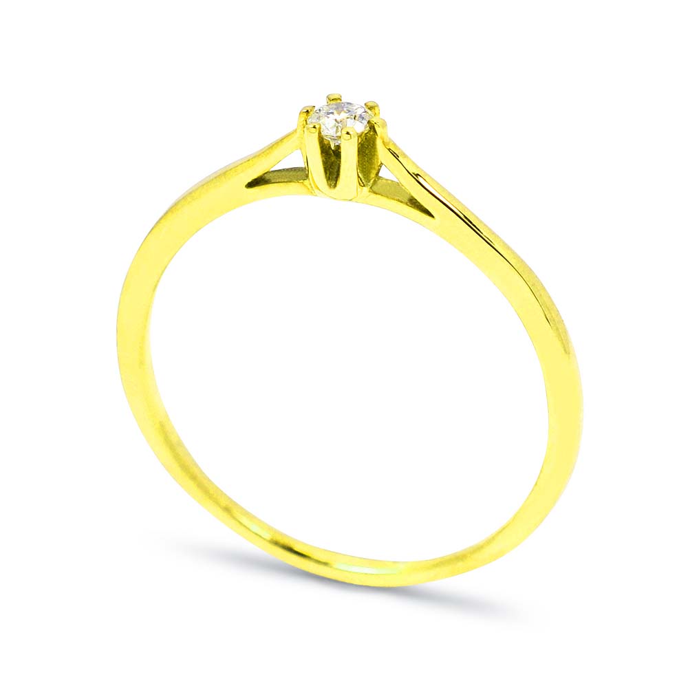 Gyémánt eljegyzési gyűrű - arany 2,5mm